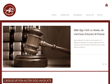 Tablet Screenshot of alterego-avocats.com